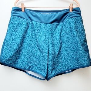 Hang Ten Floral Teal Hybrid Swim Shorts UPF 50+ Size XL